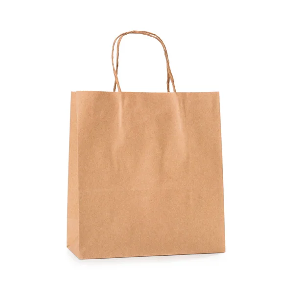 Paper Shopping Bag White Background — Stock Photo, Image