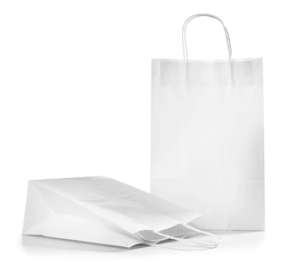 Paper Shopping Bags White Background — Stock Photo, Image