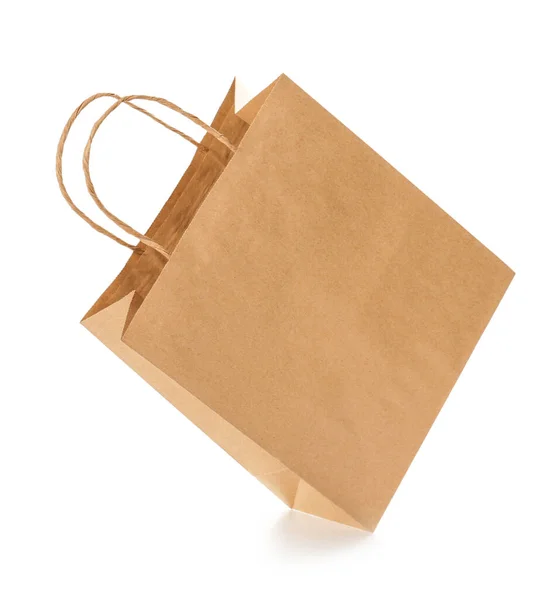 Paper Shopping Bag White Background — Stock Photo, Image