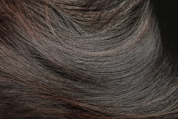 Здорове Темне Жіноче Волосся Крупним Планом — стокове фото