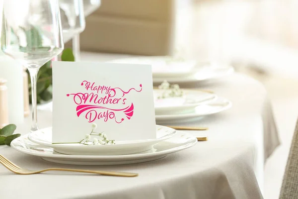 Beautiful Table Setting Mother Day Dinner — Stock Photo, Image