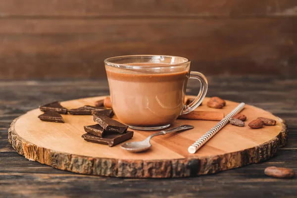 Cup Hot Chocolate Table — Stock Photo, Image