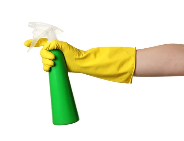 Janitor Bottle Detergent White Background Royalty Free Stock Images