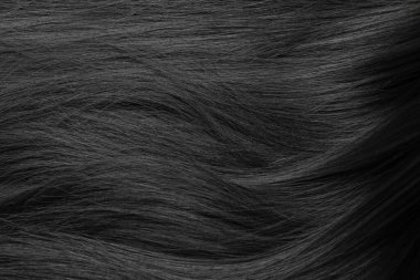 Sağlıklı siyah kadın saçı, yakın plan.