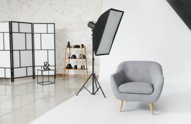 Modern Ekipmanlı Fotoğraf Stüdyosunun İçi