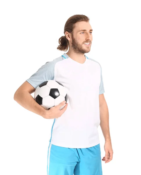Male Football Player White Background — Stock Photo, Image