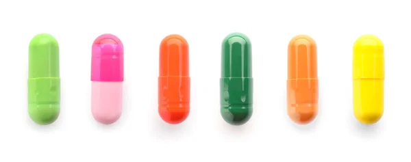 Set Pills White Background — Stock Photo, Image