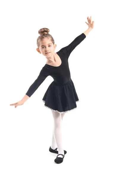 Cute Little Ballerina White Background — Stock Photo, Image