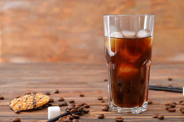 Glass Tasty Iced Coffee Table — Stock Photo, Image