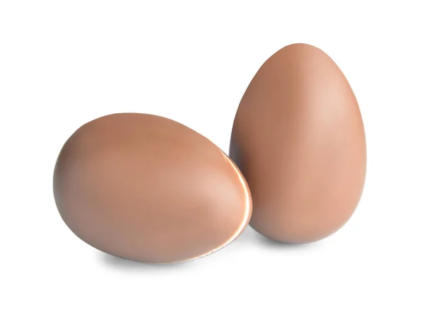 Sweet Chocolate Eggs White Background — Stock Photo, Image