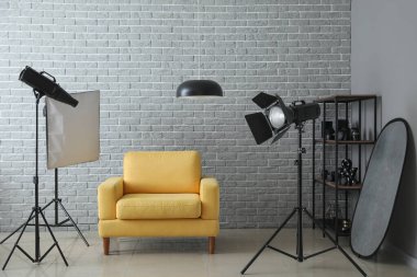 Modern Ekipmanlı Fotoğraf Stüdyosunun İçi