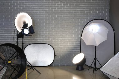 Modern Ekipmanlı Fotoğraf Stüdyosunun İçi