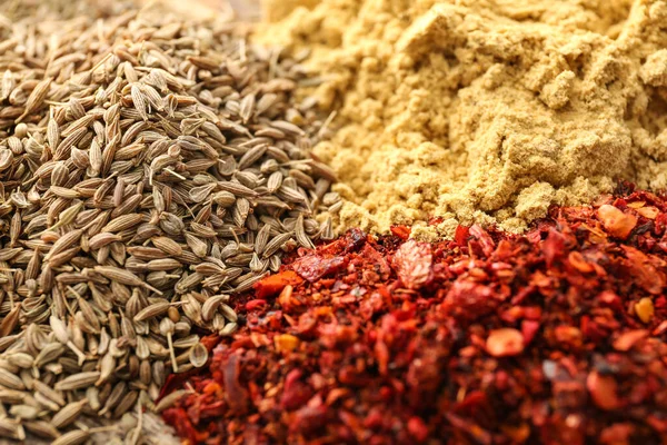 Different Spices Background Closeup — Stock Photo, Image