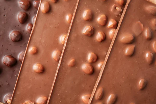 Sweet Chocolate Nuts Background — Stock Photo, Image