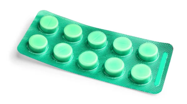 Blister Pack Pills White Background — Stock Photo, Image
