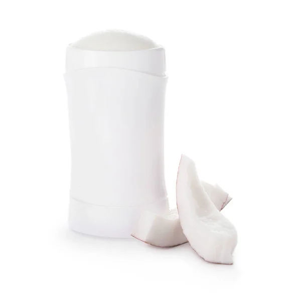 Deodorant Coconut White Background — Stock Photo, Image