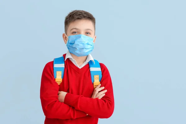 Pupil Protective Mask Color Background Concept Epidemic — Stock Photo, Image