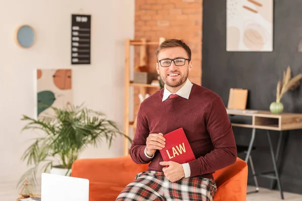 Male Lawyer Working Home — Stock Photo, Image