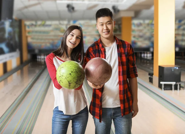 Portrait Friends Bowling Club — Stock Photo, Image