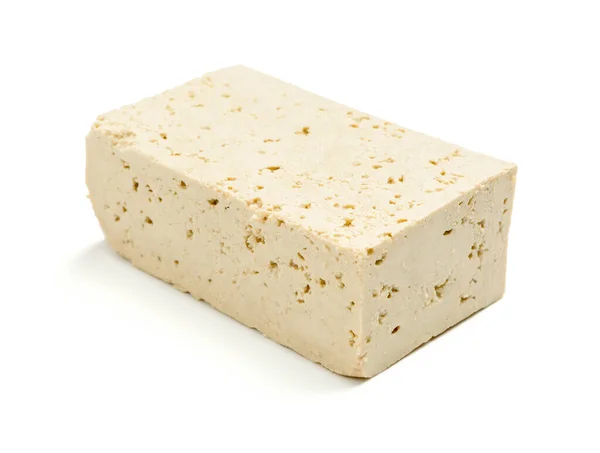 Νόστιμο Τυρί Τόφου Λευκό Φόντο — Φωτογραφία Αρχείου