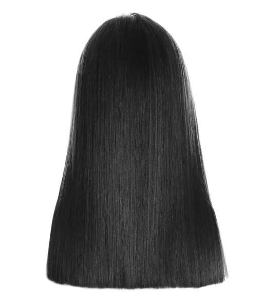 Preto Feminino Cabelo Branco Fundo — Fotografia de Stock