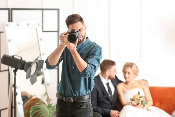 Portrait Male Photographer Studio — Stock Photo, Image