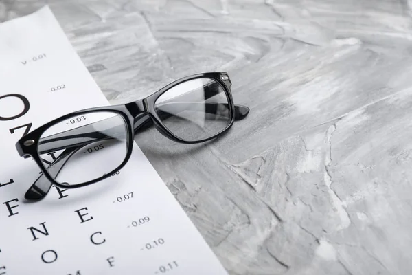 Schemat Badania Oczu Okularami Grunge Tle — Zdjęcie stockowe