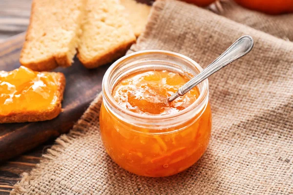 Potje Sinaasappeljam Tafel — Stockfoto