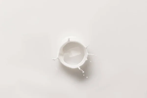 Spritzer Frische Milch Draufsicht — Stockfoto