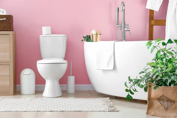Interior Banheiro Moderno Limpo — Fotografia de Stock