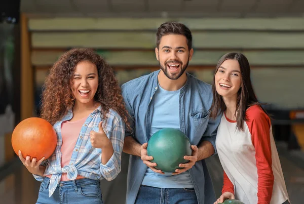 Retrato Amigos Club Bolos — Foto de Stock