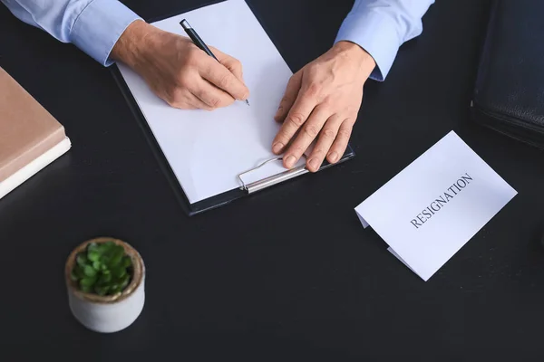 Paper Text Resignation Table Office Worker — Stock Photo, Image