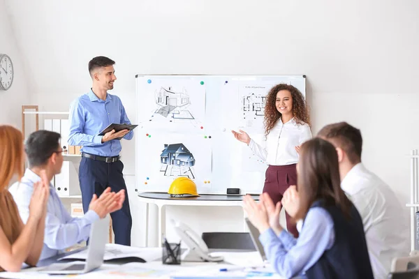 Architects Teaching Young People Office — Stock Photo, Image