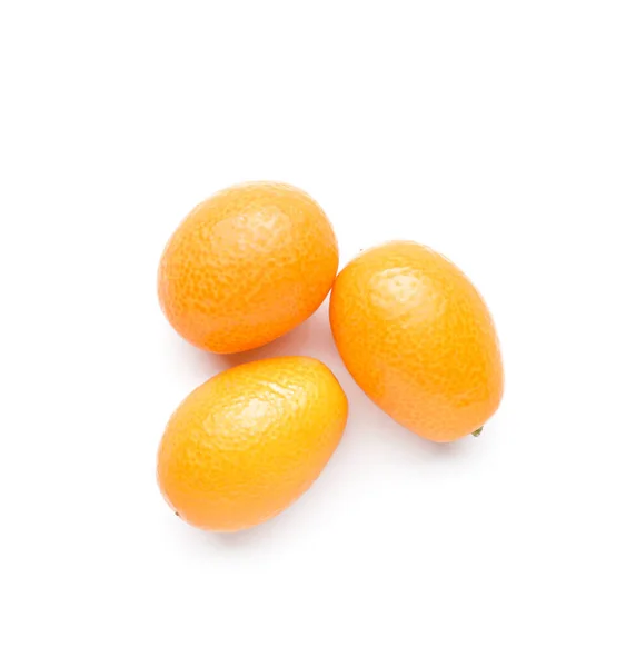 Gustoso Frutto Kumquat Sfondo Bianco — Foto Stock