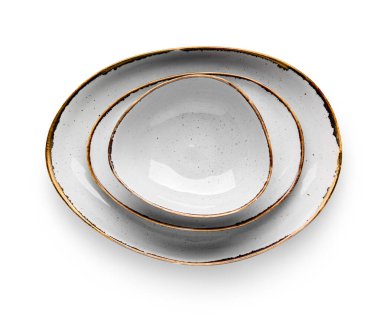 Beyaz arkaplanda temiz plakalar