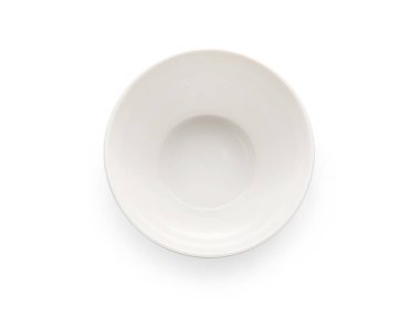 Beyaz arka plan üzerinde temiz kase