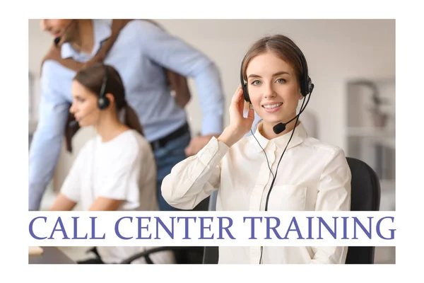 Technical support agent training in office