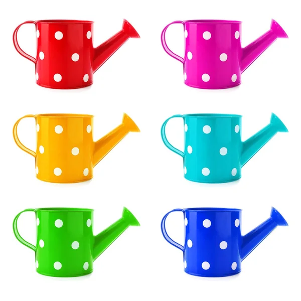 Watering Cans Gardening White Background — Stock Photo, Image
