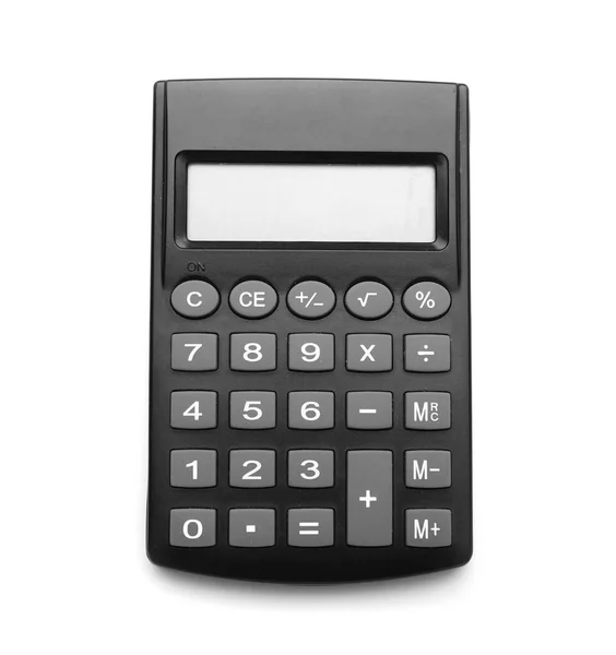 Moderní Kalkulačka Bílém Pozadí — Stock fotografie
