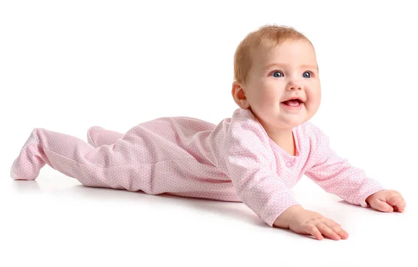Cute Baby Stylowe Ubrania Białym Tle — Zdjęcie stockowe