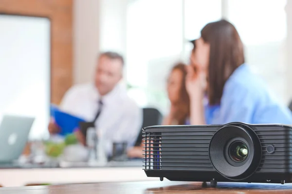 Video projector on table in medical university