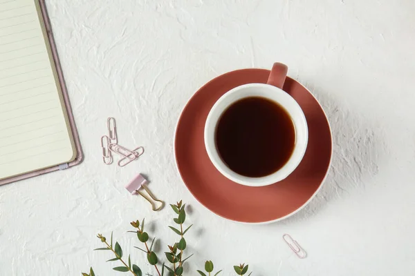 Cup Coffee Light Background — Stock Photo, Image