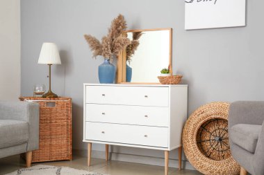 Modern stil oturma odasının içi