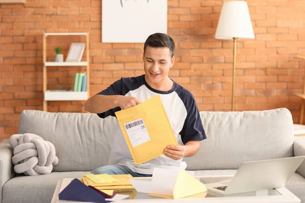 Young Man Letters Home — Stock Photo, Image