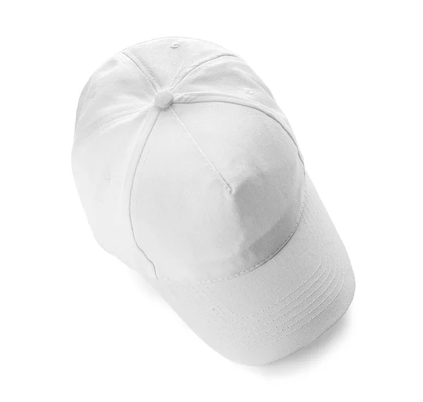 Casquette Blanche Sur Fond Blanc — Photo