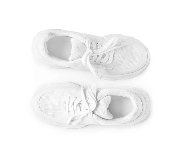 Paire Chaussures Sport Sur Fond Blanc — Photo