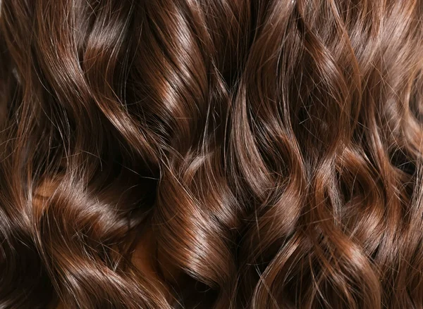 Healthy Curly Female Hair Closeup — Stock Photo, Image