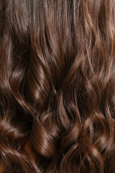 Zdrowe Kręcone Kobiece Włosy Zbliżenie — Zdjęcie stockowe
