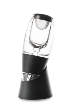 Beyaz arka planda şarap havacısı