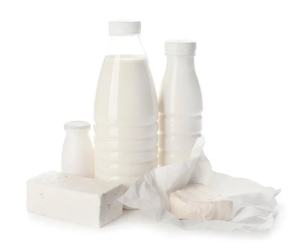 白を基調とした乳糖を含まない乳製品 — ストック写真